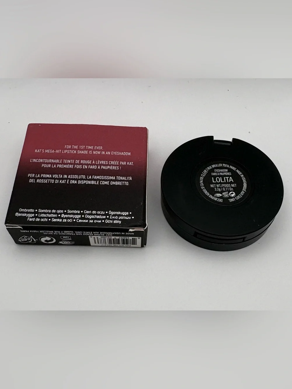 Kat Von D Lolita Eyeshadow Blush Matte Pressed Powder Vegan Makeup Compact Box